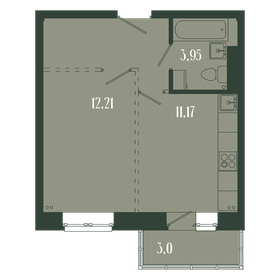 Квартира 36,9 м², 1-комнатная - изображение 1