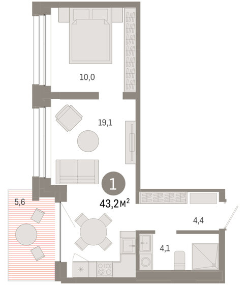 45,6 м², 2-комнатная квартира 6 200 000 ₽ - изображение 86