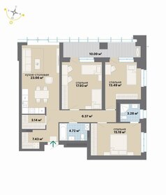 Квартира 105,3 м², 3-комнатная - изображение 2