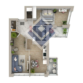 Квартира 77,6 м², 2-комнатная - изображение 2