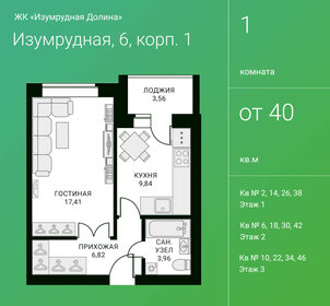 Квартира 40 м², 1-комнатная - изображение 1