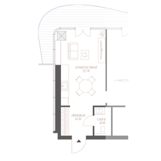 Квартира 55,1 м², 1-комнатные - изображение 4