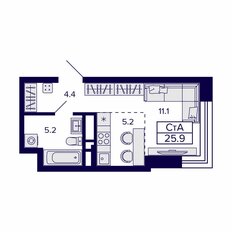 Квартира 25,9 м², студия - изображение 2