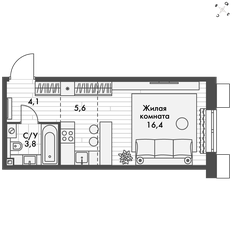 Квартира 29,9 м², студия - изображение 3