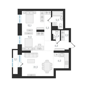 Квартира 71,5 м², 3-комнатная - изображение 1