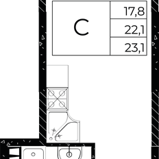 Квартира 23,1 м², студия - изображение 2