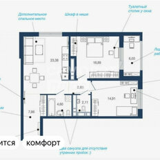 Квартира 78,4 м², 3-комнатная - изображение 2