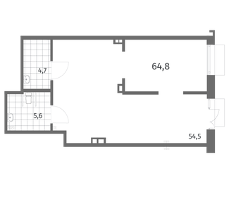 64,8 м², торговое помещение - изображение 2