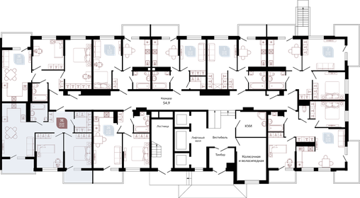 Квартира 69,5 м², 2-комнатная - изображение 2