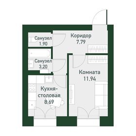 Квартира 33,3 м², 1-комнатная - изображение 1