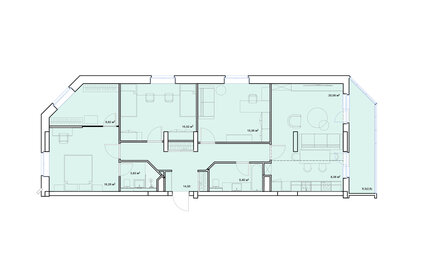 Квартира 110,7 м², 3-комнатная - изображение 1