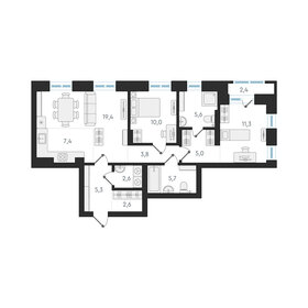 Квартира 78,7 м², 3-комнатная - изображение 1