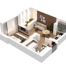 Квартира 36,2 м², 1-комнатная - изображение 2