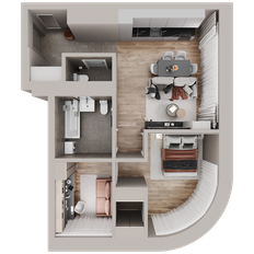 Квартира 61,9 м², студия - изображение 2