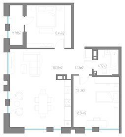 Квартира 85,8 м², 2-комнатная - изображение 1