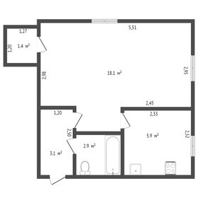 Квартира 32 м², 1-комнатная - изображение 4