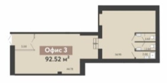 92,5 м², помещение свободного назначения - изображение 3
