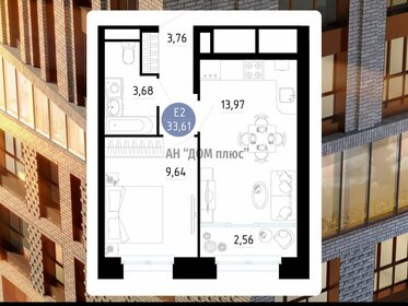Квартира 33,6 м², 1-комнатная - изображение 1
