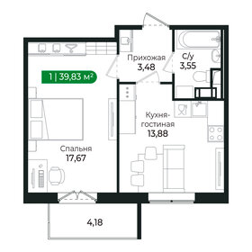 Квартира 38,1 м², 1-комнатная - изображение 1