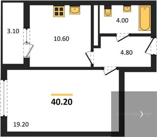 Квартира 40,2 м², 1-комнатная - изображение 1
