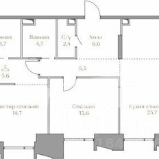 Квартира 86,4 м², 2-комнатная - изображение 2
