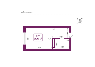 Квартира 28,5 м², студия - изображение 2