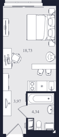 Квартира 27 м², студия - изображение 1