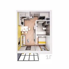 Квартира 36,2 м², студия - изображение 2