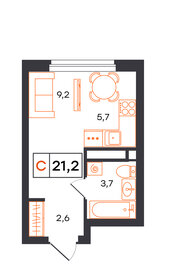 Квартира 21,2 м², студия - изображение 1
