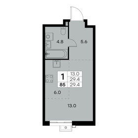 Квартира 29,4 м², 1-комнатная - изображение 1