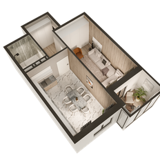 Квартира 47,8 м², 1-комнатная - изображение 3