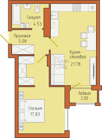 Квартира 51,2 м², 1-комнатная - изображение 1