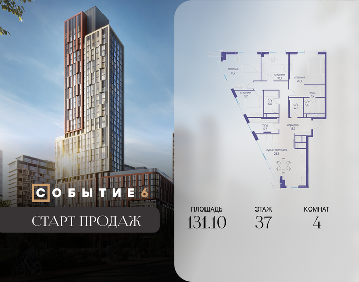 350 м², 6-комнатная квартира 100 000 000 ₽ - изображение 107