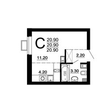 Квартира 20,9 м², студия - изображение 5
