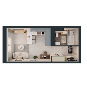Квартира 29,4 м², 1-комнатная - изображение 2