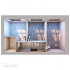 Квартира 44,4 м², 2-комнатная - изображение 4