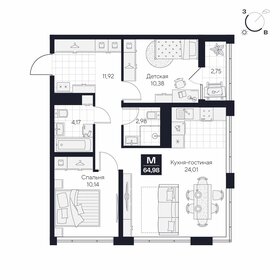 Квартира 65 м², 2-комнатная - изображение 1