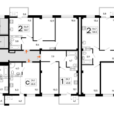 Квартира 58,7 м², 2-комнатная - изображение 3