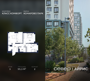 Квартира 55,3 м², 2-комнатная - изображение 1