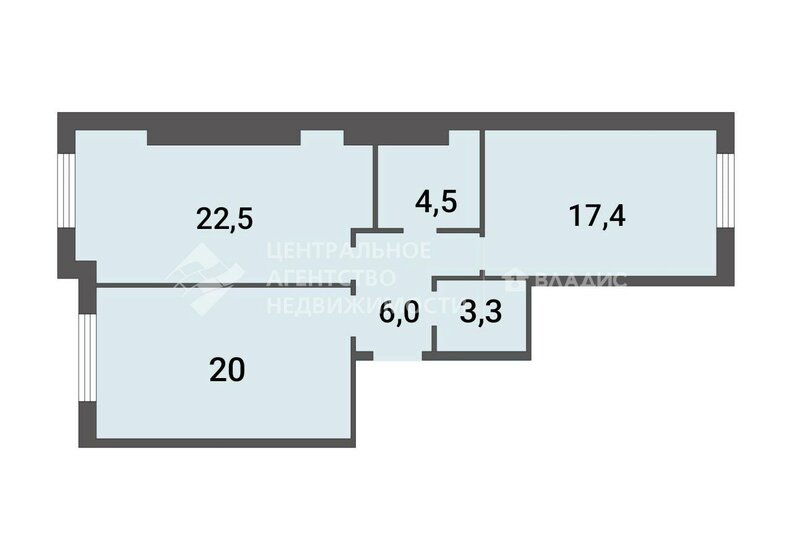 59,3 м², 2-комнатная квартира 3 900 000 ₽ - изображение 65