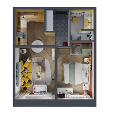 Квартира 43,6 м², 2-комнатная - изображение 2