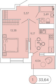 34,1 м², 1-комнатная квартира 7 812 000 ₽ - изображение 54