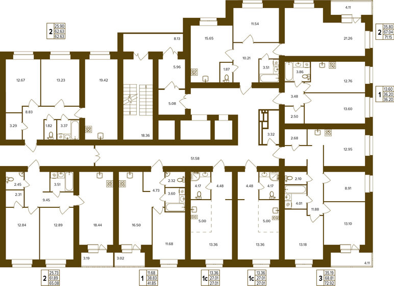 53,5 м², 2-комнатная квартира 7 700 000 ₽ - изображение 102