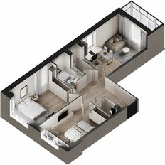 Квартира 71,7 м², 2-комнатная - изображение 2