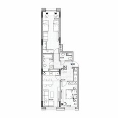 Квартира 71,1 м², 2-комнатная - изображение 2