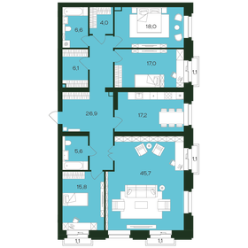 Квартира 164,1 м², 4-комнатная - изображение 1