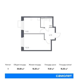 Квартира 35 м², 1-комнатная - изображение 1