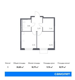 Квартира 35,8 м², 1-комнатная - изображение 1