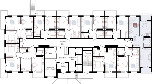 Квартира 63,6 м², 2-комнатная - изображение 2