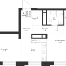 Квартира 88,7 м², 2-комнатная - изображение 3